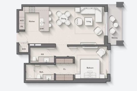 Apartment in HILLMONT RESIDENCES in Jumeirah Village Circle, Dubai 42 sq.m. № 104021 - photo 6