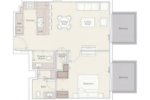 Apartment in ROSEMONT RESIDENCES in Jumeirah Village Triangle, Dubai 1 bedroom, 75 sq.m. № 104022 - photo 3