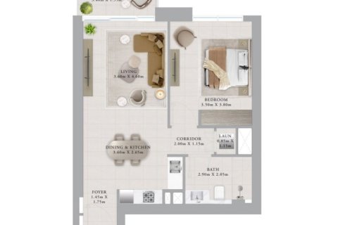 Appartement à Valo à Dubai Creek Harbour (The Lagoons), Dubai, 1 chambre, 70 m², № 104014 - photo 4