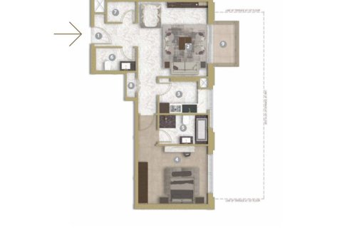 Apartamento en Al Furjan, Dubai, 1 dormitorio, 74.8 m², № 24773 - foto 2