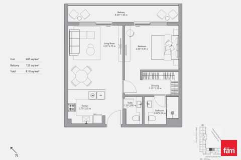 Appartement à Dubai Production City (IMPZ), Dubai, 1 chambre, 71.1 m², № 70573 - photo 12