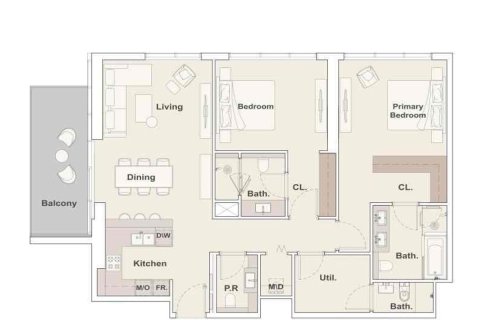 Apartment in Business Bay, Dubai 2 bedrooms, 132 sq.m. № 50535 - photo 11