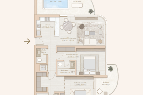 Apartment in Dubai 1 bedroom, 76 sq.m. № 92482 - photo 8