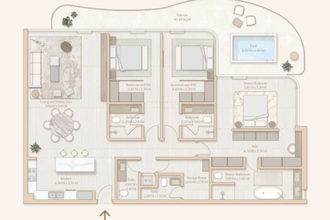 Apartment in Dubai 1 bedroom, 76 sq.m. № 92482 - photo 7