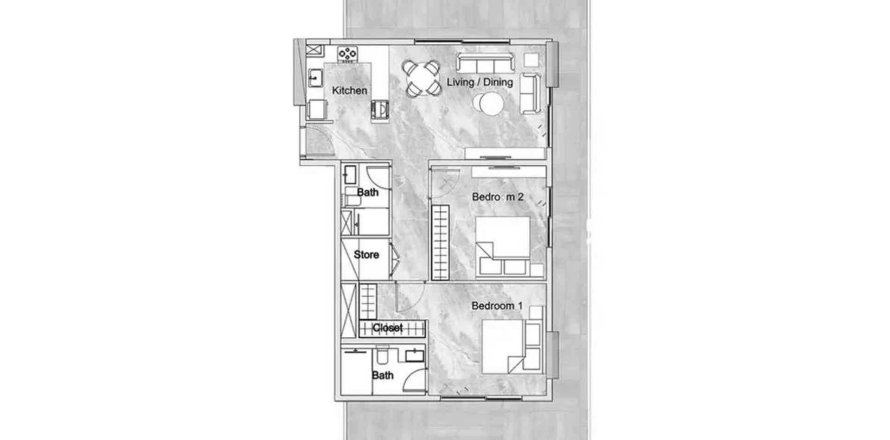 Квартира в Zyra Vista в International City, Дубай, 2 спальни, 119м², № 31495