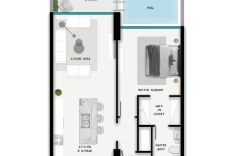 Appartement à Dubai, 1 chambre, № 92675 - photo 7