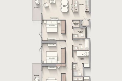 Appartement à Dubai Silicon Oasis, Dubai, studio, 39 m², № 92685 - photo 7