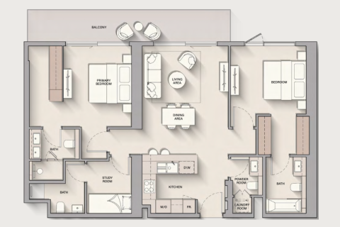 Appartement à Dubai Silicon Oasis, Dubai, studio, 39 m², № 92685 - photo 6