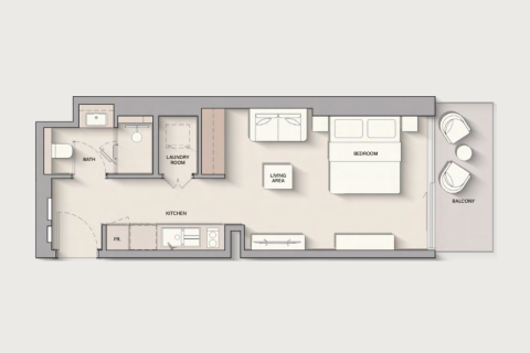 Appartement à Dubai Silicon Oasis, Dubai, studio, 39 m², № 92685 - photo 3