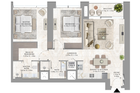 Apartment in Dubai Creek Harbour (The Lagoons), Dubai 1 bedroom, 68 sq.m. № 92665 - photo 5
