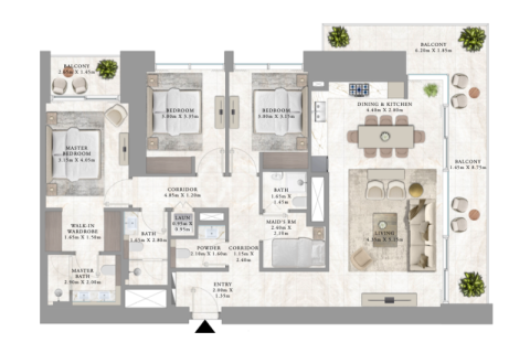 Apartment in Dubai Creek Harbour (The Lagoons), Dubai 1 bedroom, 68 sq.m. № 92665 - photo 6