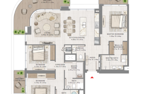 Appartement à Dubai Harbour, Dubai, 1 chambre, 69 m², № 92674 - photo 9