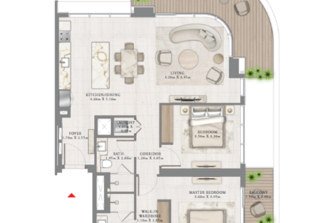 Appartement à Dubai Harbour, Dubai, 1 chambre, 69 m², № 92674 - photo 8