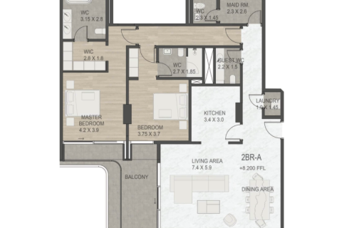 Apartment in Palm Jumeirah, Dubai 1 bedroom, 237 sq.m. № 92441 - photo 2