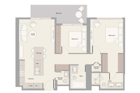 Apartment in Mohammed Bin Rashid City, Dubai 1 bedroom, 72 sq.m. № 92442 - photo 5