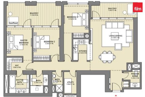 Apartamento en Downtown Dubai (Downtown Burj Dubai), Dubai, 3 dormitorios, 167.8 m², № 9436 - foto 14