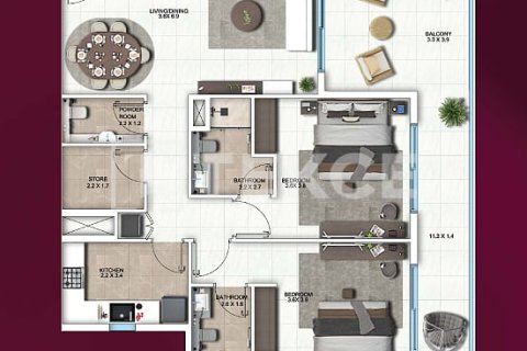 Apartment in Dubai 2 bedrooms, 122 sq.m. № 104584 - photo 5