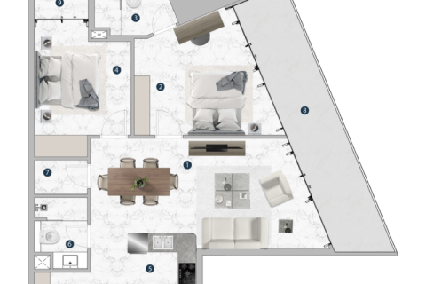 Apartamento en Dubai Marina, Dubai, estudio, 61 m², № 92621 - foto 6