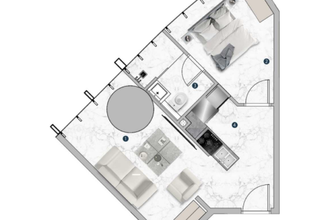 Apartamento en Dubai Marina, Dubai, estudio, 61 m², № 92621 - foto 5