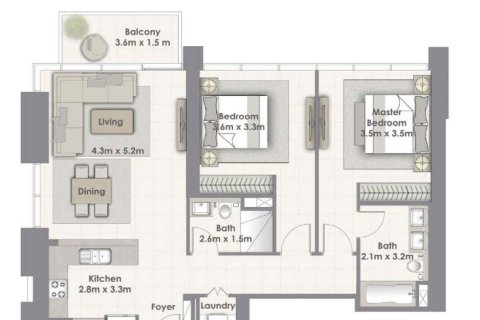 Apartment in CREEKSIDE 18 in Dubai Creek Harbour (The Lagoons), Dubai 1 bedroom, 63 sq.m. № 103964 - photo 3