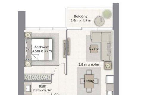 Apartment in CREEKSIDE 18 in Dubai Creek Harbour (The Lagoons), Dubai 1 bedroom, 63 sq.m. № 103964 - photo 4