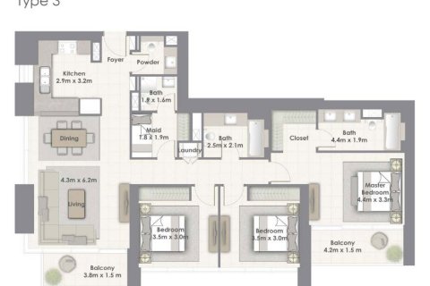 Apartment in CREEKSIDE 18 in Dubai Creek Harbour (The Lagoons), Dubai 1 bedroom, 63 sq.m. № 103964 - photo 2