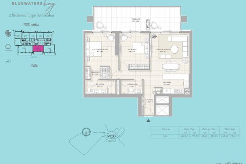 Apartment in BLUEWATERS BAY in Jumeirah Beach Residence, Dubai 2 bedrooms, 91 sq.m. № 103952 - photo 6