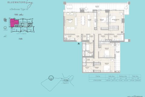 Apartment in BLUEWATERS BAY in Jumeirah Beach Residence, Dubai 2 bedrooms, 91 sq.m. № 103952 - photo 4