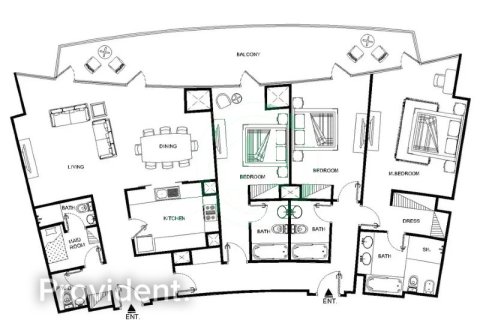 Appartement à Downtown Dubai (Downtown Burj Dubai), Dubai, 3 chambres, 225.5 m², № 3074 - photo 12