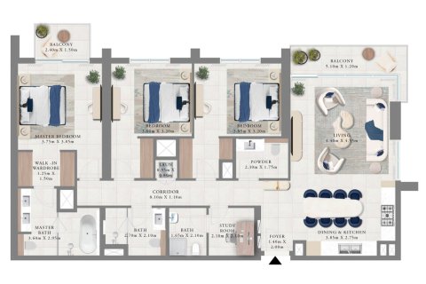 Apartment in Dubai Creek Harbour, Dubai Creek Harbour (The Lagoons), Dubai 1 bedroom, 76 sq.m. № 103640 - photo 2