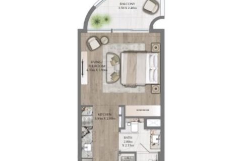 Apartment in Downtown Dubai (Downtown Burj Dubai), Dubai studio, 44 sq.m. № 103639 - photo 6