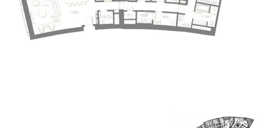 شقة في One at Palm Jumeirah, دبي 4 غرف نوم, 185 م² رقم 30981