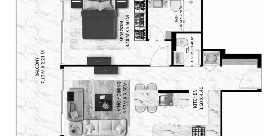 شقة في Bling Avenue 1 في Dubai South (Dubai World Central), دبي 1غرف نوم, 77.25 م² رقم 31633
