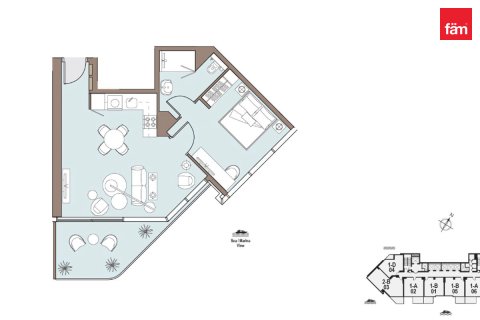 Appartement à Dubai, 1 chambre, 68.1 m², № 141321 - photo 11