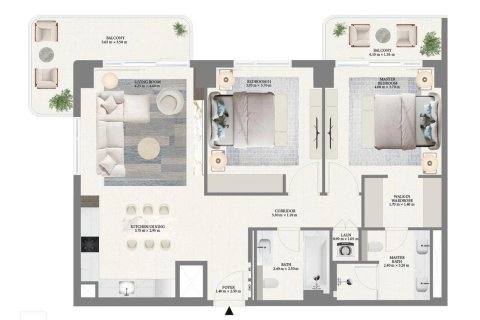 Appartement à Dubai, 2 chambres, 112 m², № 17597 - photo 9