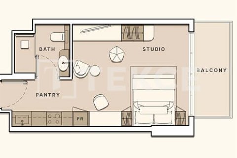 Купить квартиру в Джумейра Вилладж Серкл, Дубай: 2 спальни, 104м², № 83819 - фото 14