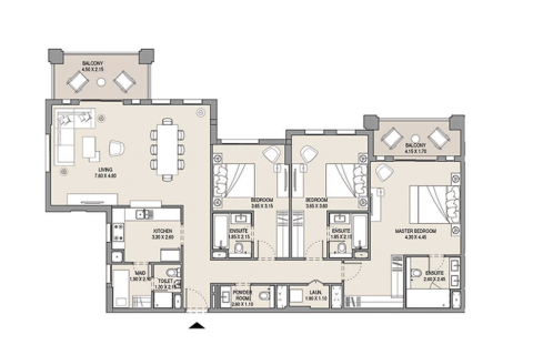 شقة في LAMTARA في Madinat Jumeirah Living, دبي 3 غرف نوم, 174 م² رقم 31040 - صورة 7
