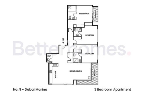 Appartement à Dubai Marina, Dubai, 3 chambres, 164 m², № 57387 - photo 15