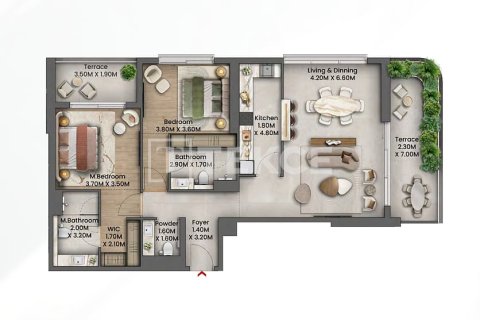 Appartement à Dubai, 3 chambres, 166 m², № 47345 - photo 17