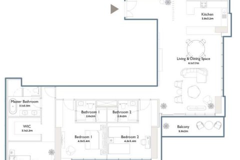 Apartment in Jumeirah Islands, Dubai 1 bedroom, 77 sq.m. № 103584 - photo 7