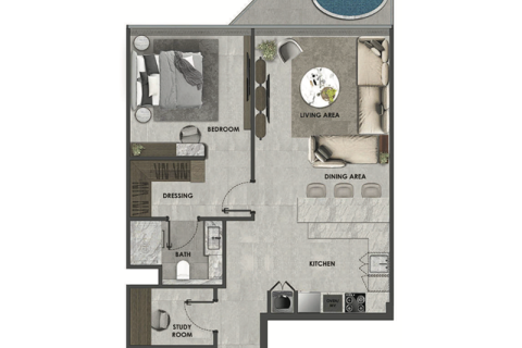 Apartment in Dubai 1 bedroom № 92534 - photo 4