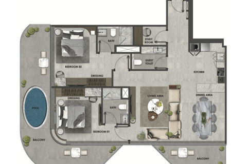 Apartment in Dubai 1 bedroom № 92534 - photo 5