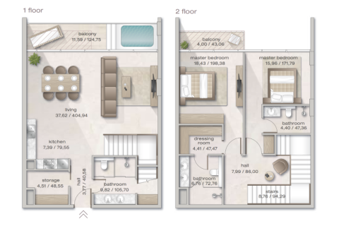 شقة في دبي 1غرف نوم, 68 م² رقم 92543 - صورة 10