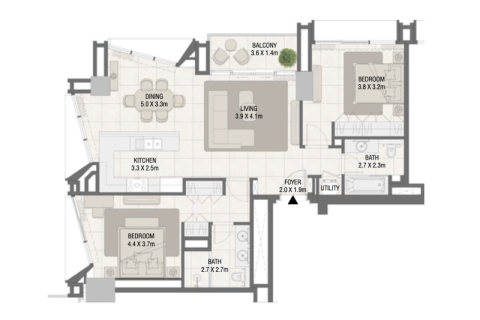 Apartment in Dubai Design District, Dubai 1 bedroom, 74 sq.m. № 92522 - photo 8