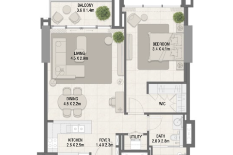 Apartment in Dubai Design District, Dubai 1 bedroom, 74 sq.m. № 92522 - photo 7