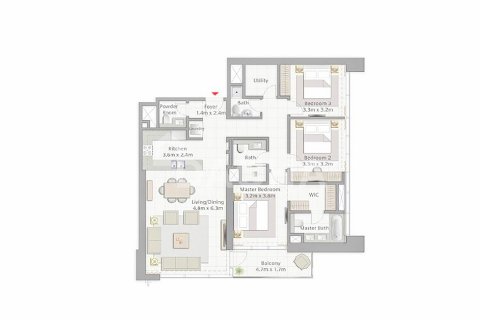 Appartement à Dubai Creek Harbour (The Lagoons), Dubai, 3 chambres, 137 m², № 110420 - photo 2