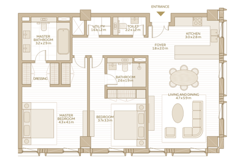 Apartment in Dubai 1 bedroom, 100 sq.m. № 92493 - photo 7