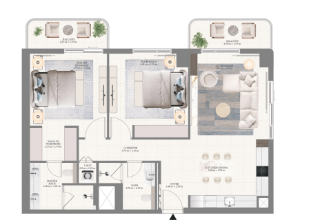Apartment in Pier Point in Mina Rashid, Dubai 1 bedroom, 72 sq.m. № 103916 - photo 11
