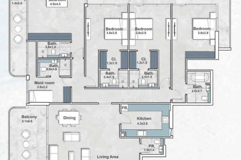 Apartment in Dubai Healthcare City 1 bedroom, 64 sq.m. № 103917 - photo 5