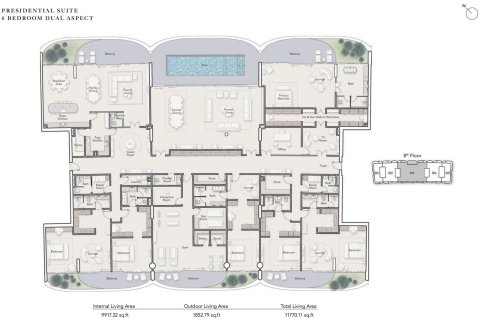 Penthouse in OCEAN HOUSE in Palm Jumeirah, Dubai 5 bedrooms, 1304 sq.m. № 103928 - photo 2